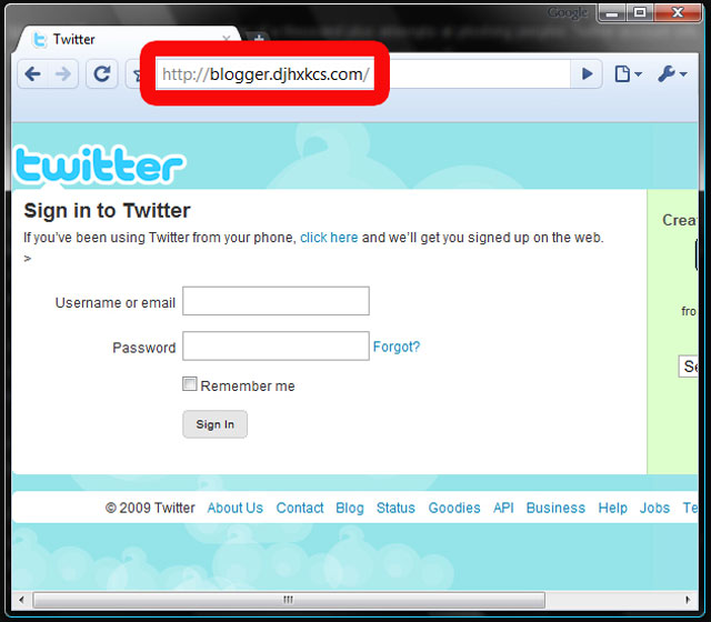 phishing su twitter
